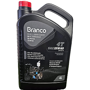 Óleo Lubrificante Multiviscoso 15W40 4L Branco Motores