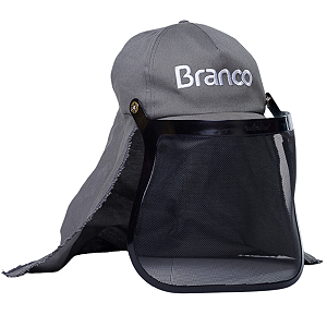 Boné Com Protetor Facial E Auricular Epi Roçadeira Branco