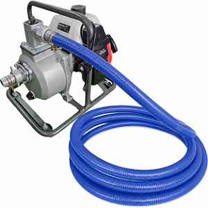 Motobomba Gasolina Branco 2cv Óleo 2T 701 + 6Mt Mangueira