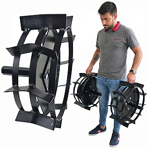 Implemento P/ Motocultivador Rodas De Ferro Banhado Buffalo