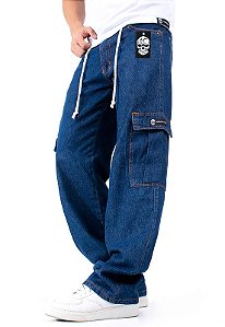 Calça jeans cargo