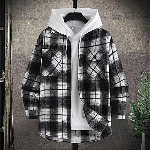 Casaco xadrez c/ capuz