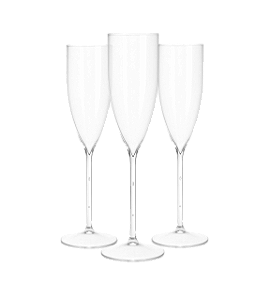 Taça de Espumante/Champanhe 160ml - Cores Translúcidas - Kit Com 100