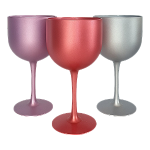 Taças Gin Metalizada 580ml - Kit Com 10