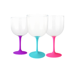 Taças Gin Bicolor Transparente  580ml - Kit Com 10