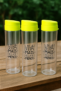 Garrafas AcquaBio Translucida 480ml Personalizadas - Kit Com 50