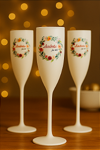 Taça de Espumante/Champanhe 160ml  Leitosas Personalizadas - Kit Com 100