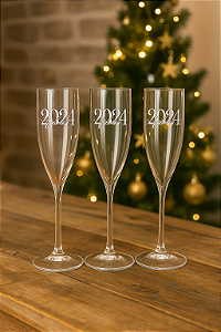 Taça de Espumante/Champanhe 160ml Translúcidas Personalizadas  - Kit Com 50