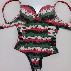 MAIÔ COM BOJO TIRAS LATERAIS, REF:1025