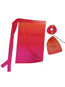 Combo Verão Pareo curto + scrunchie (rabicó) + bolsinha