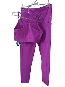 CONJUNTO FITNESS COM BOLSO LATERAL, POLIAMIDA