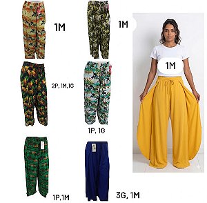 Lote 15 Calças Pantalonas Pata leve