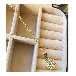 Colar Pingente Ouro Estelar Folheado a Ouro