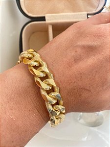 Pulseira Glamour Dourado Folheado a Ouro