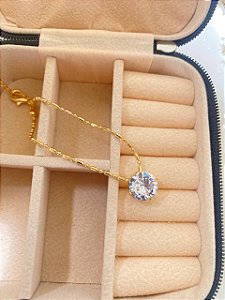 Pulseira Com Pedra Zircônia Folheado a Ouro