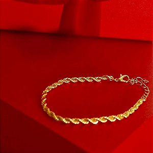 Pulseira Cordão Baiano Folheado a Ouro