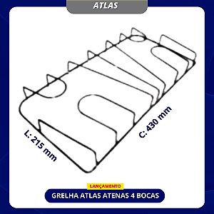 GRELHA ATLAS ATENAS 4 BOCAS LATERAL