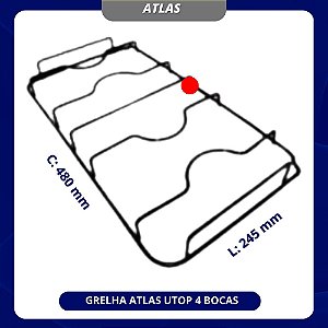 GRELHA ATLAS UTOP 4 BOCAS