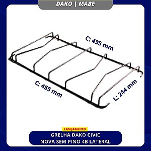 GRELHA DAKO CIVIC NOVA SEM PINO 4B LATERAL