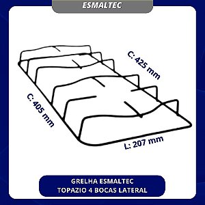 GRELHA ESMALTEC TOPAZIO 4 BOCAS LATERAL