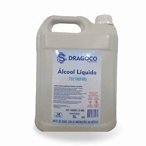 Álcool 70 líquido Dragoco 5 litros