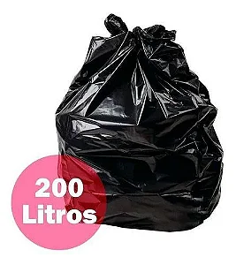 Saco de lixo preto leve 200l