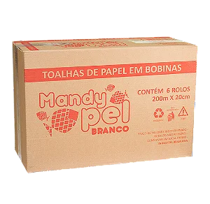 Papel toalha bobina branco ll 200m x 20cm