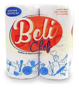 Papel Toalha Multiuso Beli Chef Folha Dupla - 2 Rolos