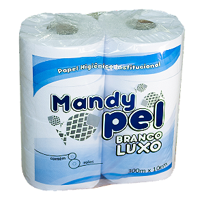 Papel Higiênico Rolão Mandypel Luxo 300 Mts C/8