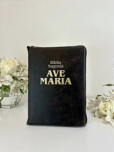 Bíblia Capa couro com zíper