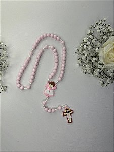 Terço infantil rosa