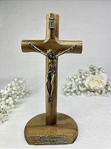 Crucifixo Madeira Cilíndrica 17 cm