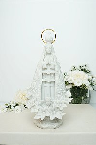 Nossa Senhora Aparecida -20 cm - resina branca