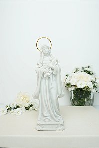 Santa Teresinha - 15 cm - resina branca