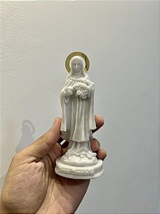 Santa Teresinha - 15 cm - resina branca