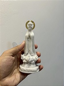 Nossa Senhora de Fátima 15 cm - resina branca