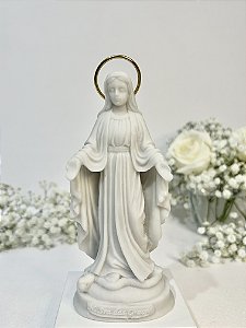 Nossa Senhora das Graças 15 cm - resina branca