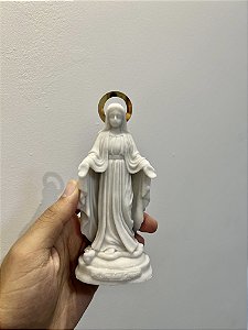 Nossa Senhora das Graças 15 cm - resina branca