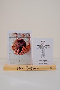 Porta Retrato com placa Meu Batismo