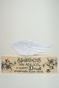 Placa de Mesa Amigos São Anjos