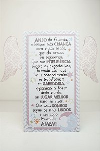 Placa de Mesa  Santo Anjo do Senhor - Rosa