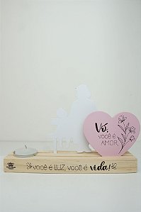 Enfeite de mesa "Vó, você é amor"