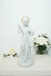 Jesus Misericordioso - Resina Branca 20 cm