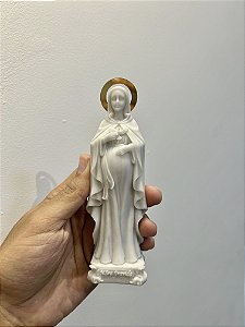 Nossa Senhora Grávida - resina branca 15 cm