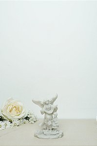 Anjo da Guarda Afeto Resina Branca 9 cm