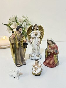 Presépio da Sagrada Família 5 peças - 12,5 cm
