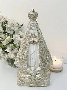 Nossa Senhora Aparecida detalhes dourados -   30 cm
