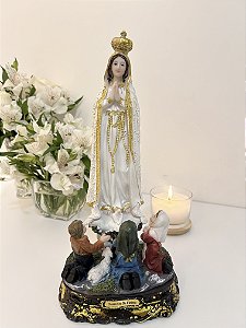 Nossa Senhora de Fátima com pastores - 30 cm