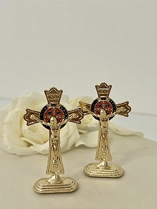 Crucifixo metal dourado para painel de Carro