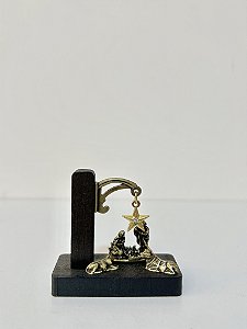 Mini Presépio de Natal Rústico madeira imbuia